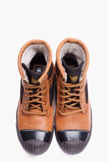 G Star Tan Sherpa Narker Boots for men