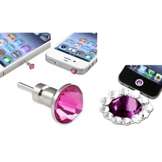 Pink Dust Cap/ Purple Button Sticker for Apple® iPhone/ iPad/ iPod