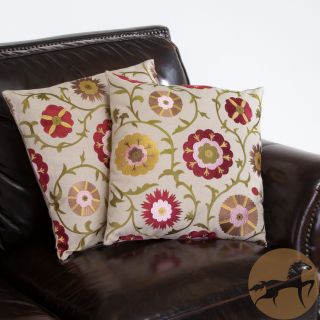 Christopher Knight Home 18 inch Linen Flowers Pillows (Set of 2) Today