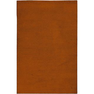 Hand knotted Long Island Orange Plush Wool Rug (8 x 11) Today $609