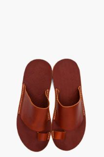 Maison Martin Margiela Brown Leather Sandals for men