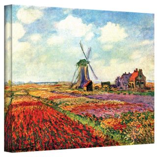 Claude Monet Windmill Wrapped Canvas Art