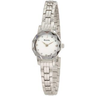 Bulova Womens Dress Stainless Steel/ Mother of Pearl Watch
