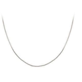 Mondevio Sterling Silver 24 inch Italian Box Chain Necklace