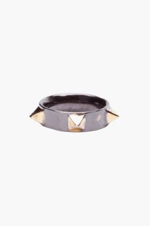 Tom Binns Black Nickel Protopunk Stud Ring for women