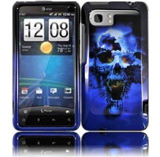 Skull Hard Case Cover for HTC Vivid Holiday   Blue Cell