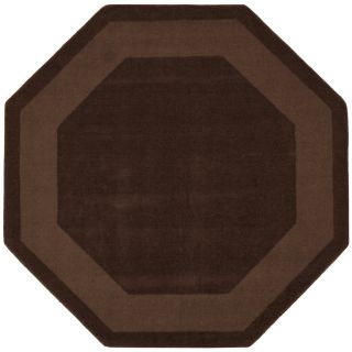 Hand tufted Chocolate Border Wool Rug (6 x 6)