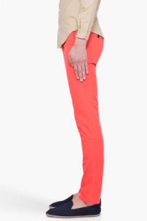 CARVEN Coral Red Chinos for men