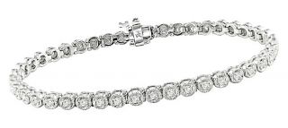10k White Gold 1ct Diamond Tennis Bracelet (H I, I1 I2)