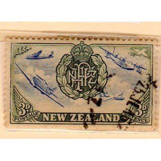 New Zealand Air Force Stamp Dated 1946, Scott #251. 