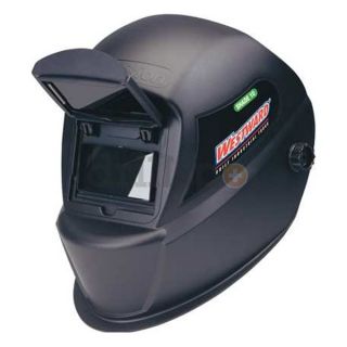 Westward 4UZZ3 Weld Helmet, 2.00x4.50 In, Black, Shade 10