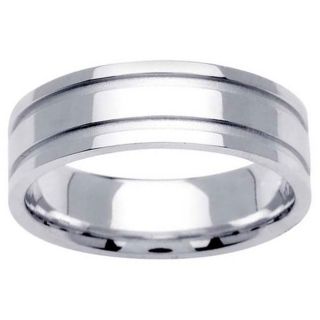 14k White Gold Mens Grooved Wedding Band Today $527.49 5.0 (1