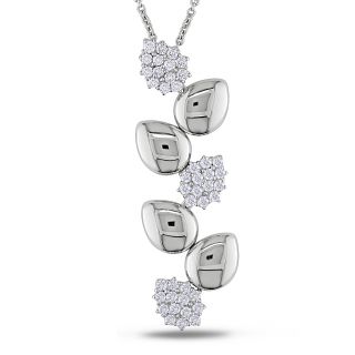 Miadora 18k White Gold 1ct TDW Diamond Necklace (G H, SI1 SI2) MSRP $