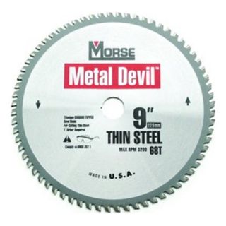 Morse Co. 100410 10 x 52 Tth Carb Tip Thin Steel Circular Saw