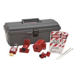 Brady 95540 Portable Lockout Kit, Filled, 8 Components