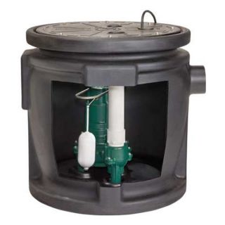 Zoeller 912 1116 Sewage System, 1/2HP, Vertical Switch