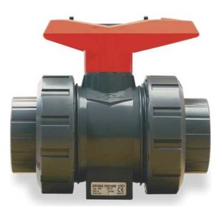 GF Piping Systems 161546344 Ball Valve, 2 Pc, 1 In, PVC, Socket/Threaded