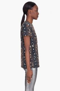 Proenza Schouler Gold Deer Fur Print T shirt for women