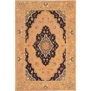 Hand knotted Venetian Gold Wool Rug (4 x 6)