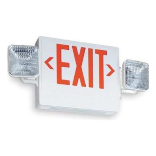 Lithonia ECR M6 Exit Sign w/Emergency Lights, 5.4W, Red
