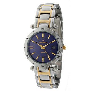 Peugeot Mens Two tone Blue Dial Watch