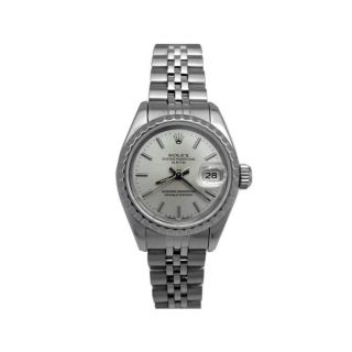 Pre Owned Lady Rolex Stainless Steel Oyster Perpetual Datejust Watch