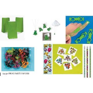 144 FROG Party FAVORS/Boys Birthday Toys/Pencils/STICKERS/TATTOOS/Bags