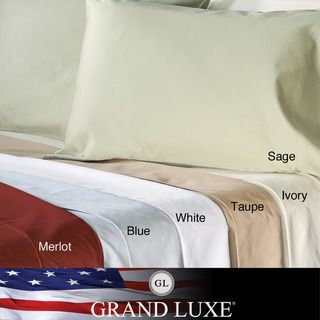 Grand Luxe Egyptian Cotton Sateen 500 Thread Count Solid Full size