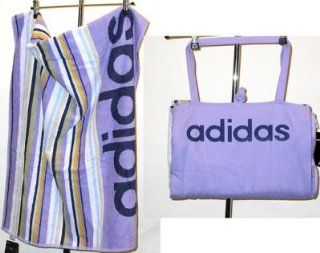 adidas Badetuch / Strandtuch mit Tasche, flieder   versandkostenfrei