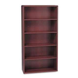 HON 10600 Series Mahogany 5 shelf Wood Bookcase