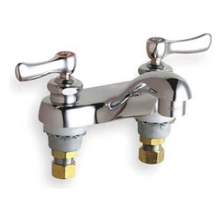 Chicago Faucets 802 VXKCP Lavatory Faucet, 2H Lever, Spout 4 In