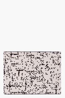 Neil Barrett Cream Speckled Suede Classic Wallet for men