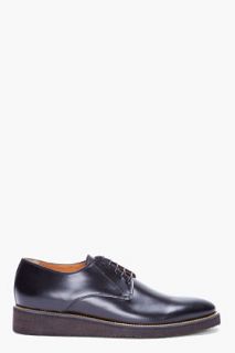 Marc Jacobs Black And Gold Leather Derby Shoes for men