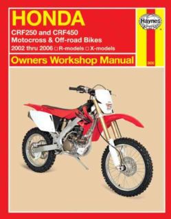 Honda Crf250 and Crf450 Motocross & Off road Bikes 2002 Thru 2006