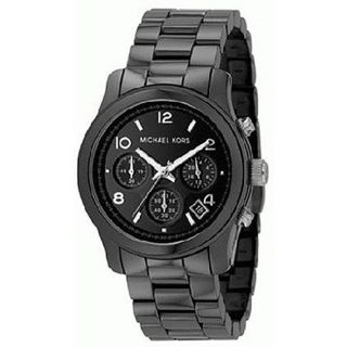 Michael Kors Womens MK5162 Black Chronograph Ceramic Bracelet Watch