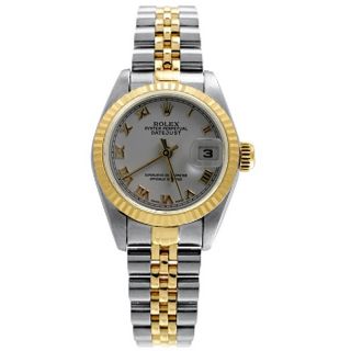 Pre owned Rolex Datejust Womens Two tone White Dial Watch