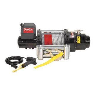 Dayton 4JY78 Electric Winch, 3 fpm, 16, 500 lb., 12VDC