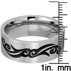 Two tone Stainless Steel Mens Tattoo Design Ring