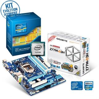 Kit Evo Joun IvyBridge   Contient  Gigabyte Z77M D3H + Intel® Core