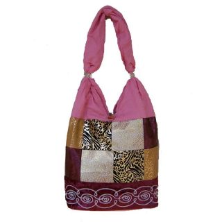 Cotton and Polyester Pink Urban Gypsy Shoulder Bag