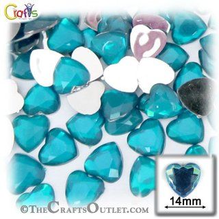 The Crafts Outlet 144 Piece Flat Back Heart Rhinestones