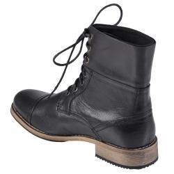 Oxford & Finch Mens Topstitched Leather Lace up Boots