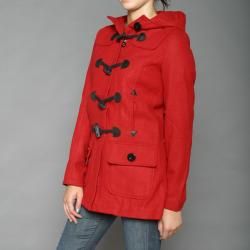 Red Fox Womens Red Wool blend Toggle Coat